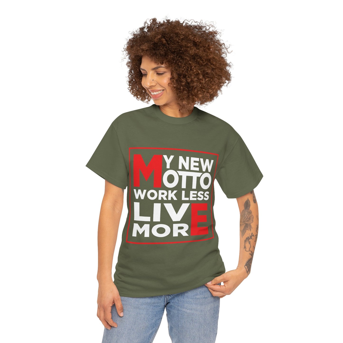 My New Motto: Work Less, Live More - Unisex T-Shirt