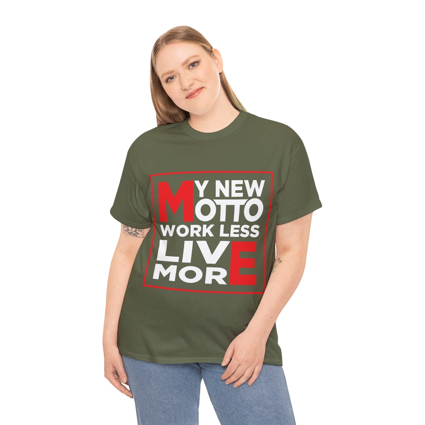 My New Motto: Work Less, Live More - Unisex T-Shirt