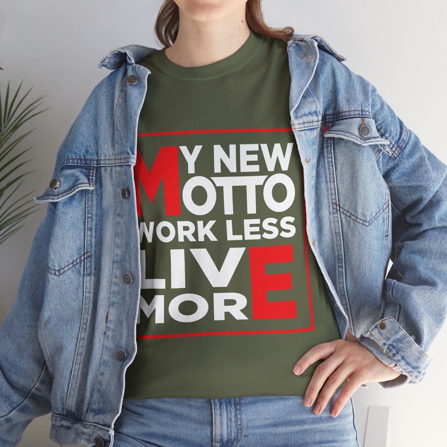 My New Motto: Work Less, Live More - Unisex T-Shirt